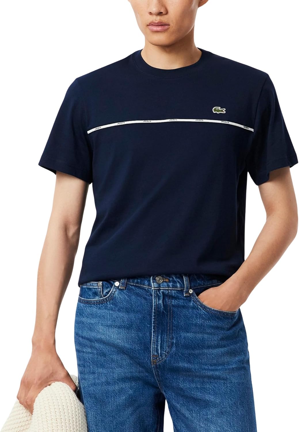 Lacoste Mens Trim Cotton Jersey T-Shirt