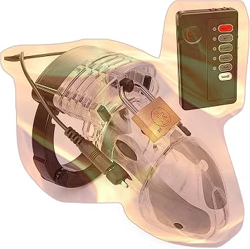 Male Lightweight Protection Cage -YA01US TransparentB | Exquisite Practice Cage with Controller and Cables