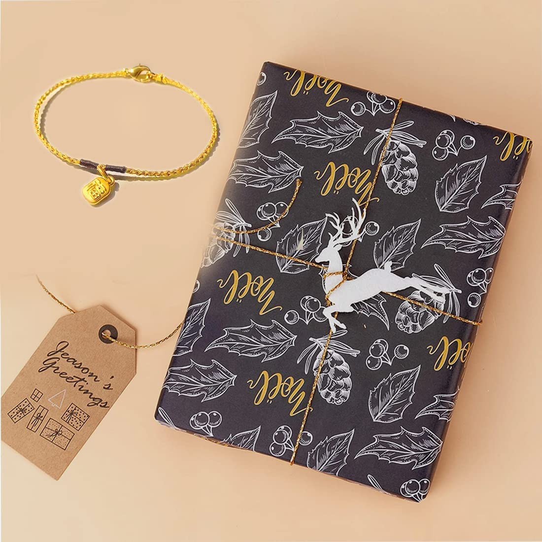 Fil Doré Métallique Pour Décoration - 1,5 Mm X 100 Mètres - Pour Bijoux, Emballage Cadeaux, Décorations Noël - 10