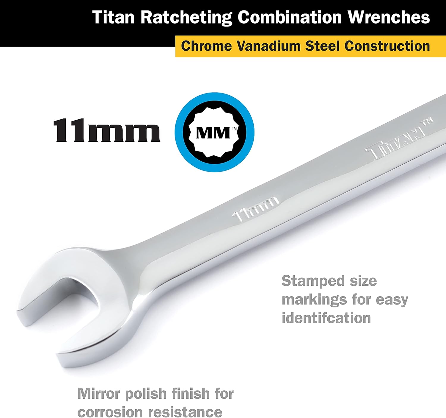 Titan 12511 11mm Ratcheting Wrench
