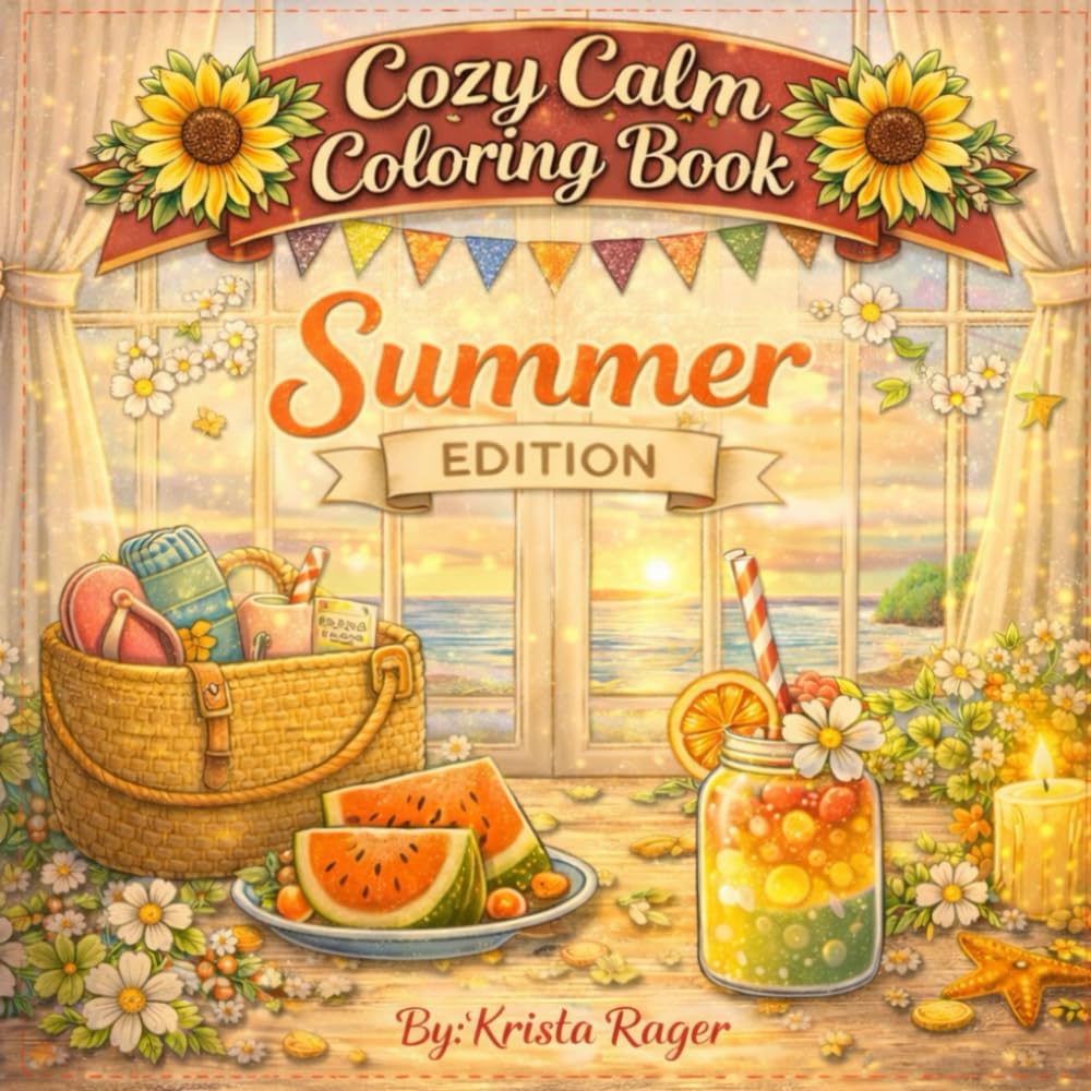 Cozy Calm Coloring Book Summer Edition