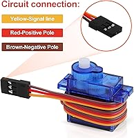 Vista 4 de 10 unidades de micro servos SG90 de 0.317 oz para control remoto de robot, helicóptero, avión, auto, barco