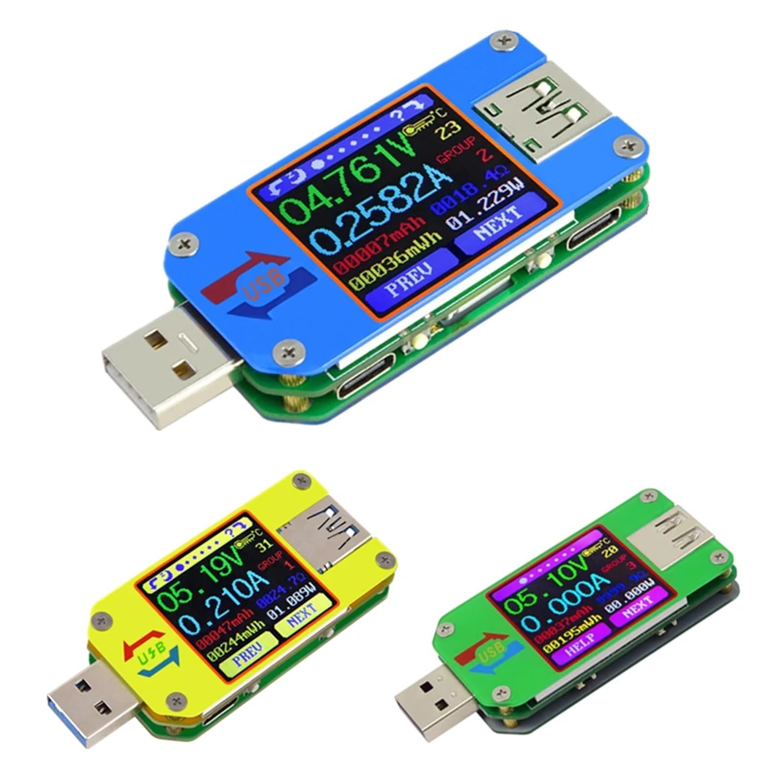 UM34/UM34C UM24/UM24C UM25/UM25C DC Voltmeter Amperemeter Spannung Strom Tester batterie Ladung USB(Orange)