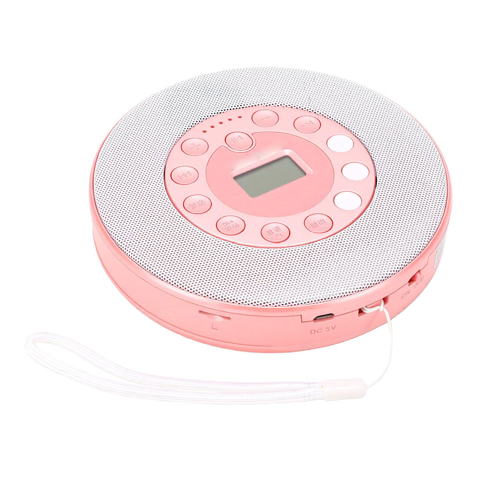Generic Reproductor de CD Portátil con Batería de 2600 MAh, Reproducción de Memoria (Pink)