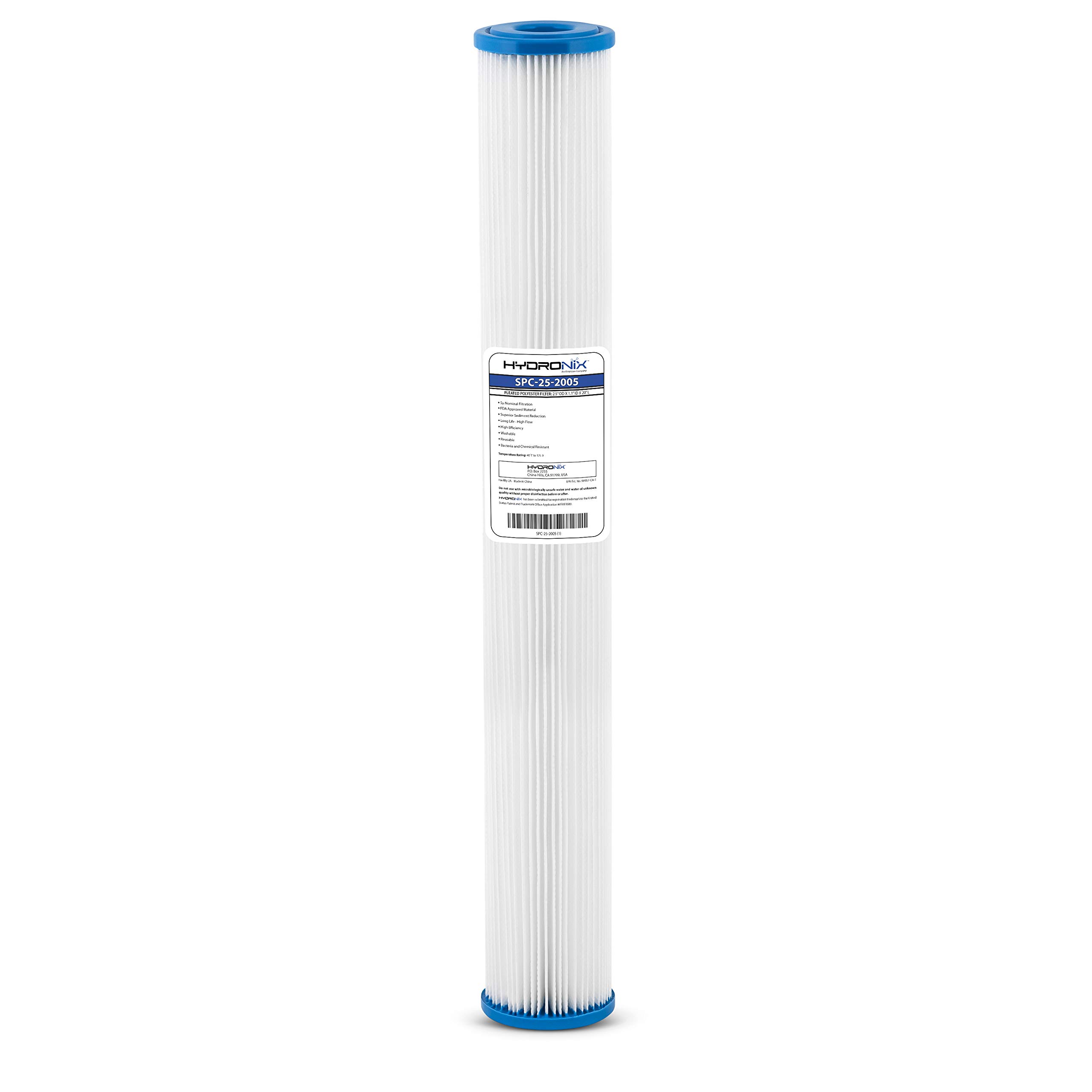 Hydronix spc-25–2005 20 in. x 2.5 in. Plissee Sediment Wasserfilter 5 Mikron