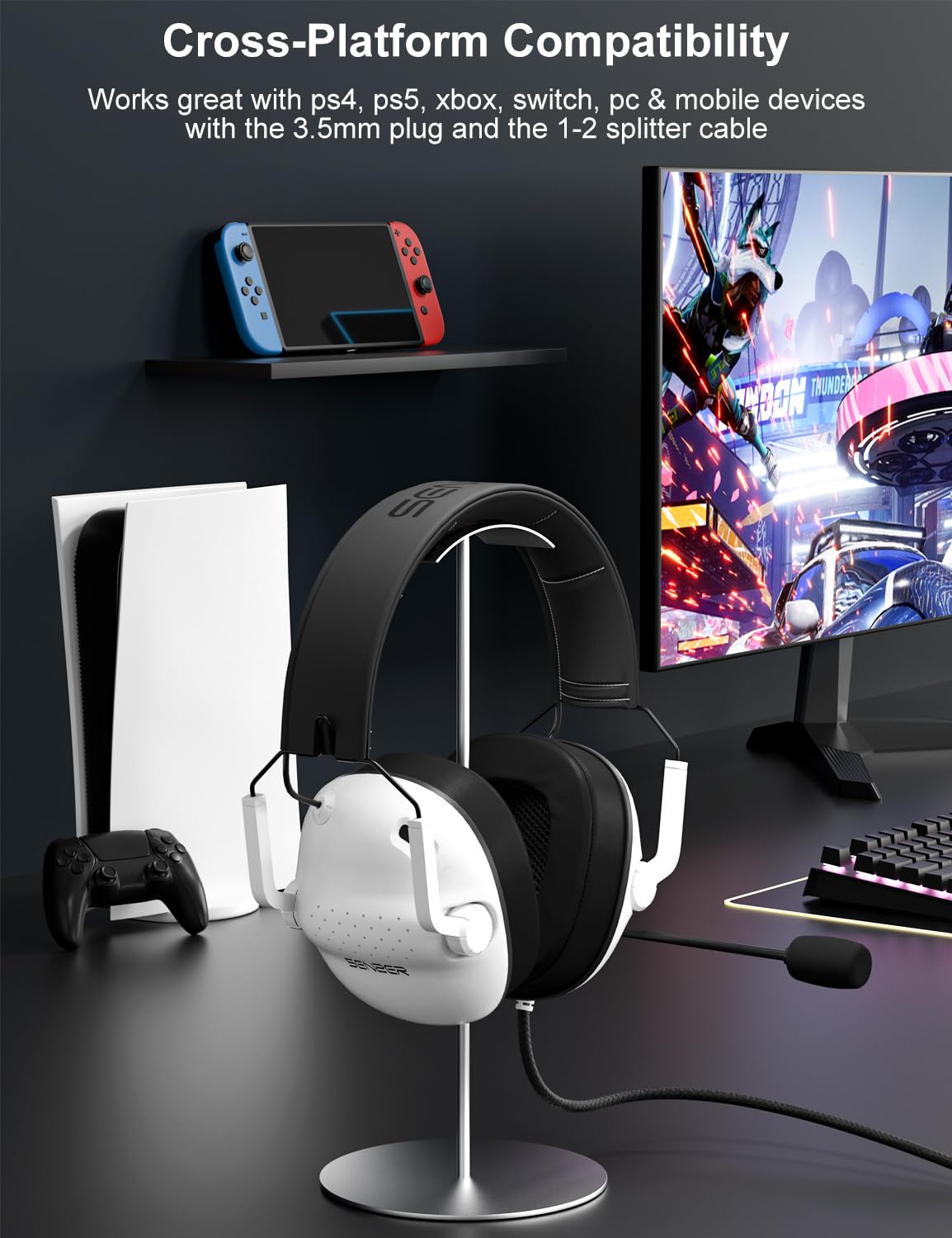 Amazon.com: SENZER SG500 Surround Sound Pro Gaming Headset with