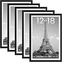 Vista 15 de upsimples - Portarretratos para galería de fotografías en la pared, marcos para fotos de 8 x 10 pulgadas con paspartú u 11 x 14 pulgadas sin Blanco