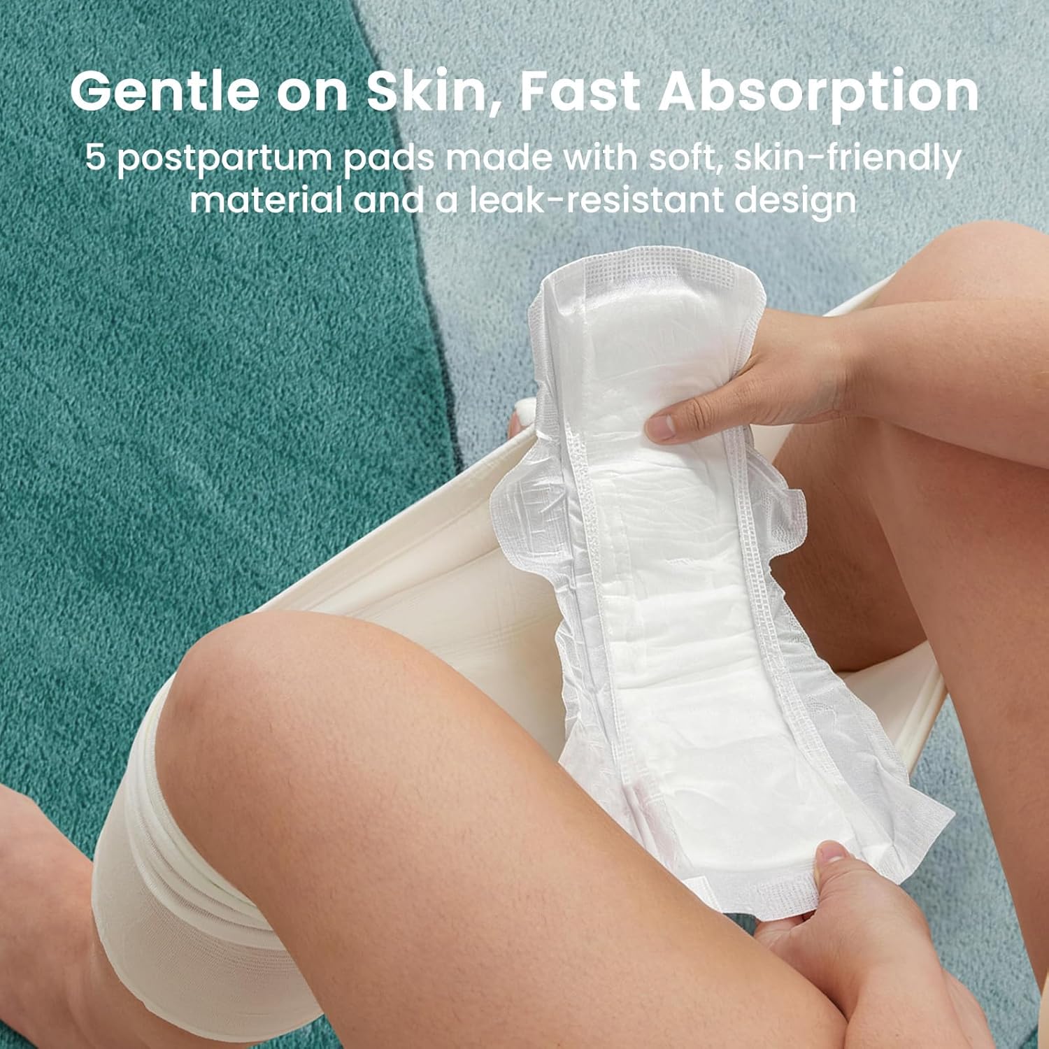 Grownsy 15pc Postpartum Essentials Recovery Kit | Postpartum Kit for Women | Includes 5 Postpartum Pads, 5 Disposable Underwear, 2 Ice Packs, Peri Bottle, Perineal Spray & 28 Cooling Pad Liners