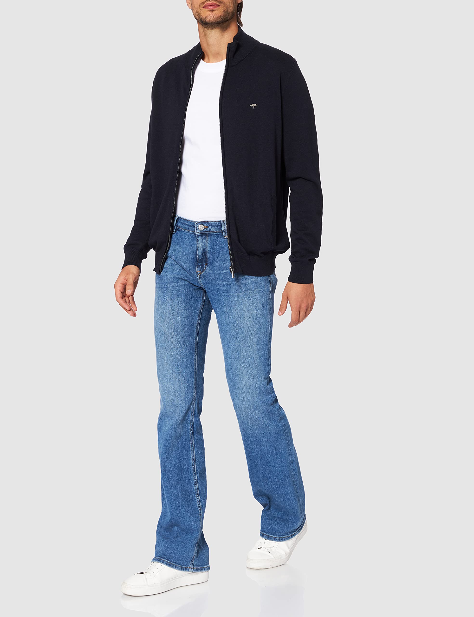 FYNCH-HATTON Strickjacke aus Baumwolle mit Stehkragen