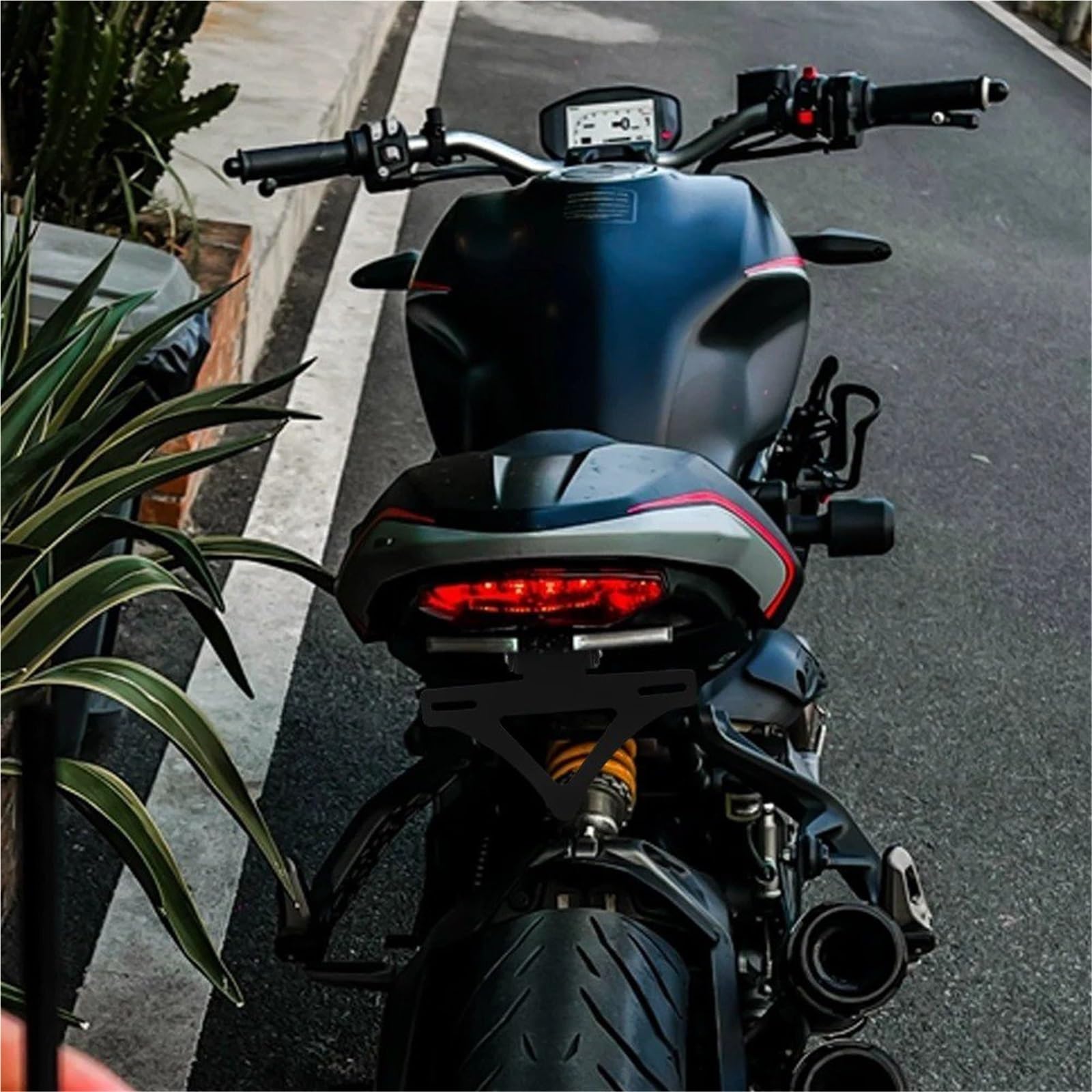 Per Ducati Per Monster 950 2021-2023 Moto Posteriore Coda Corta Stock Porta Targa Tidy Staffa Kit Moto Supporto Targa