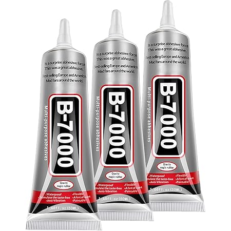 B7000 3PCS 50ML Clear Glue - Multipurpose Super Adhesive for Jewelry Making, Phone Repair, Nail Art, Wood, Glass, Charms