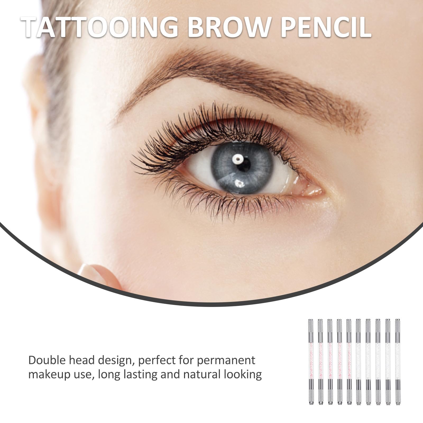 LIFKOME Penna per Microblading Sopracciglia 10 Pezzi Speciale in Abs per Sopracciglia Effetto Pelo Adatta a Principianti ed Esperti