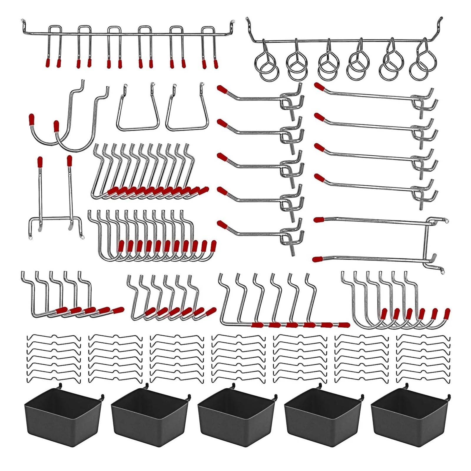 ZYAYNG 140PCS Metal Pegboard Hooks for Home