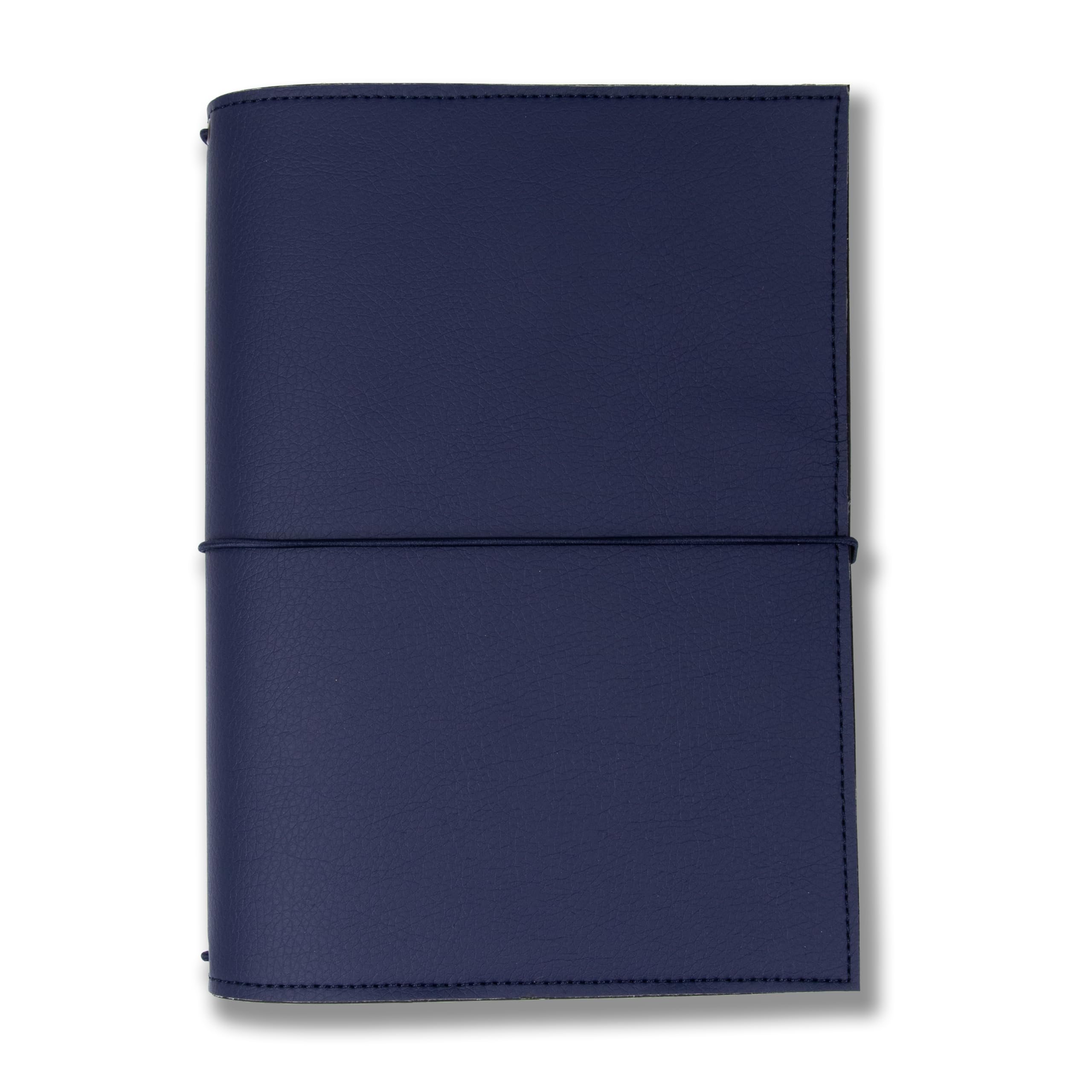 Travelers Notebook, indigo, – verschiedene Größen, nachfüllbar – Handmade Journal aus Kunstleder, Platz für 2 Hefte, optional mit Notizheften, dots oder blanko, undatiert