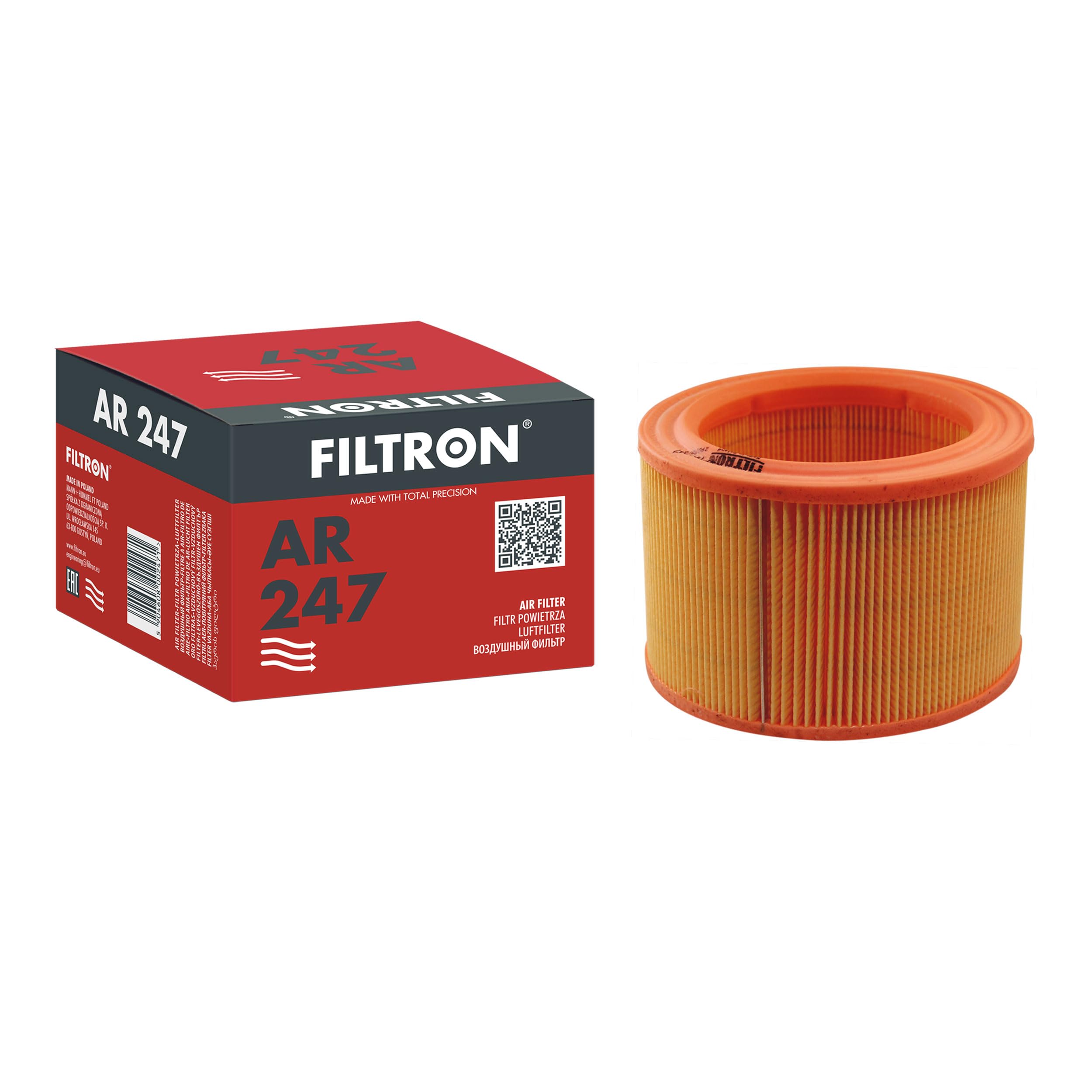 FILTRON, AR 247 Luftfilter | Für PKW, Hohe Filtrationseffizienz, Saubere Luftzufuhr, Zuverlässige Abdichtung, Entwickelt für Optimalen Schutz