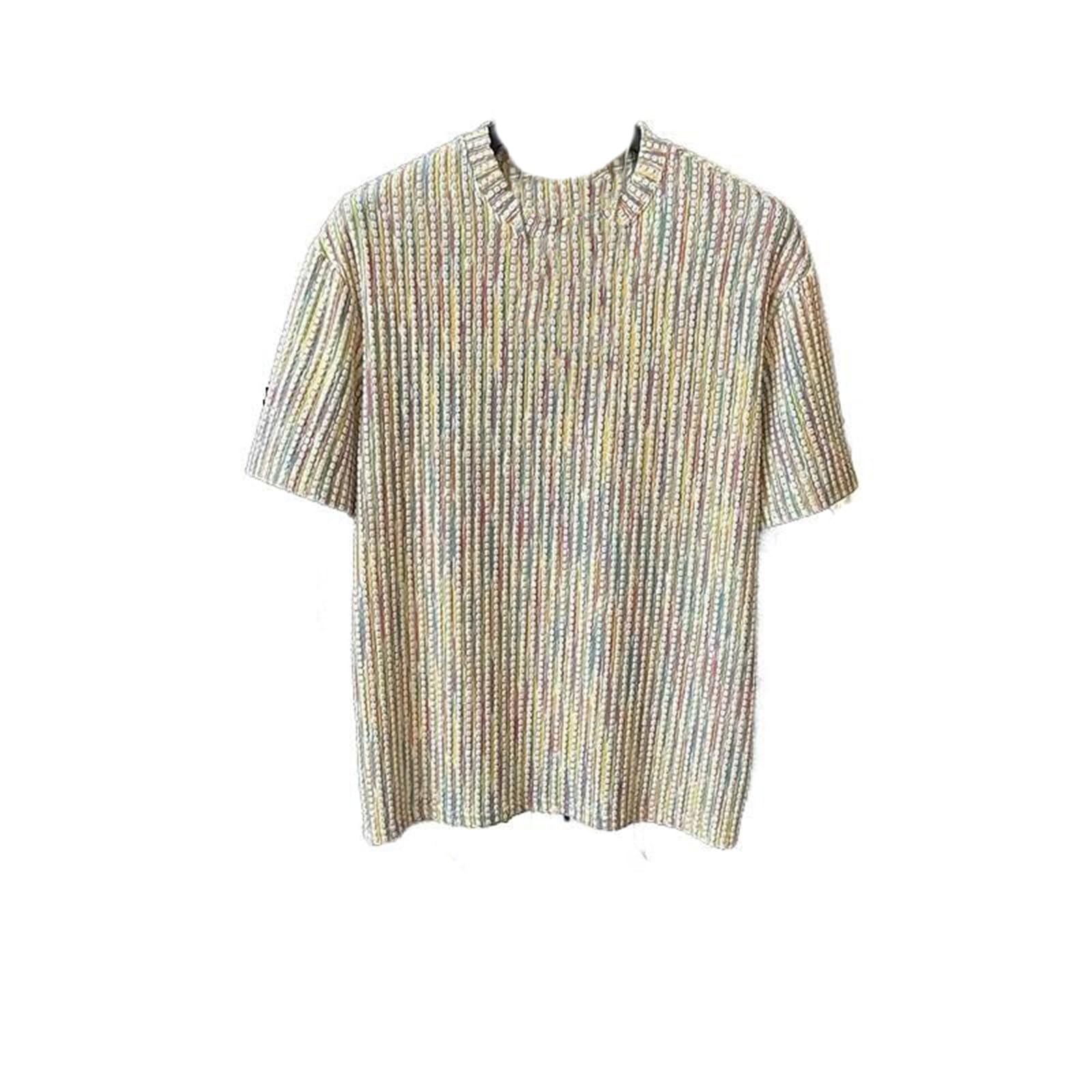 MORISTE Maglietta Uomo Elasticizzata Tinta Unita, Manica Corta Streetwear Casual Top