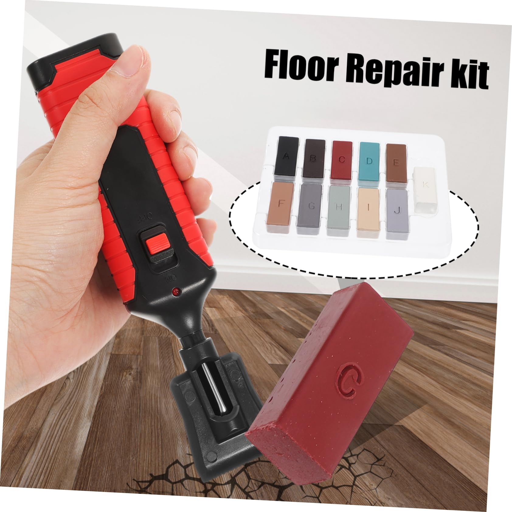 FOMIYES 1Set Furniture and Floor Repair Kit Complete for Wood Marble and Tile Scratch Repair Includes Wax Fillers and Tools for Fixing Scratches and Floors and Furniture