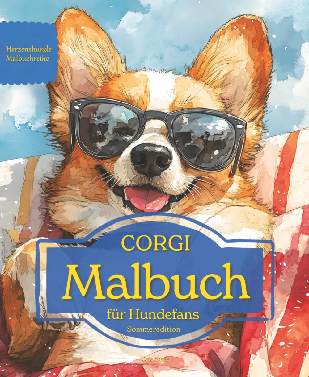 CORGI: Malbuch für Hundefans – Sommeredition mit wunderschönen Sommermotiven zur Entspannung und kreativen Auszeit (Herzenshunde-Malbuchreihe)