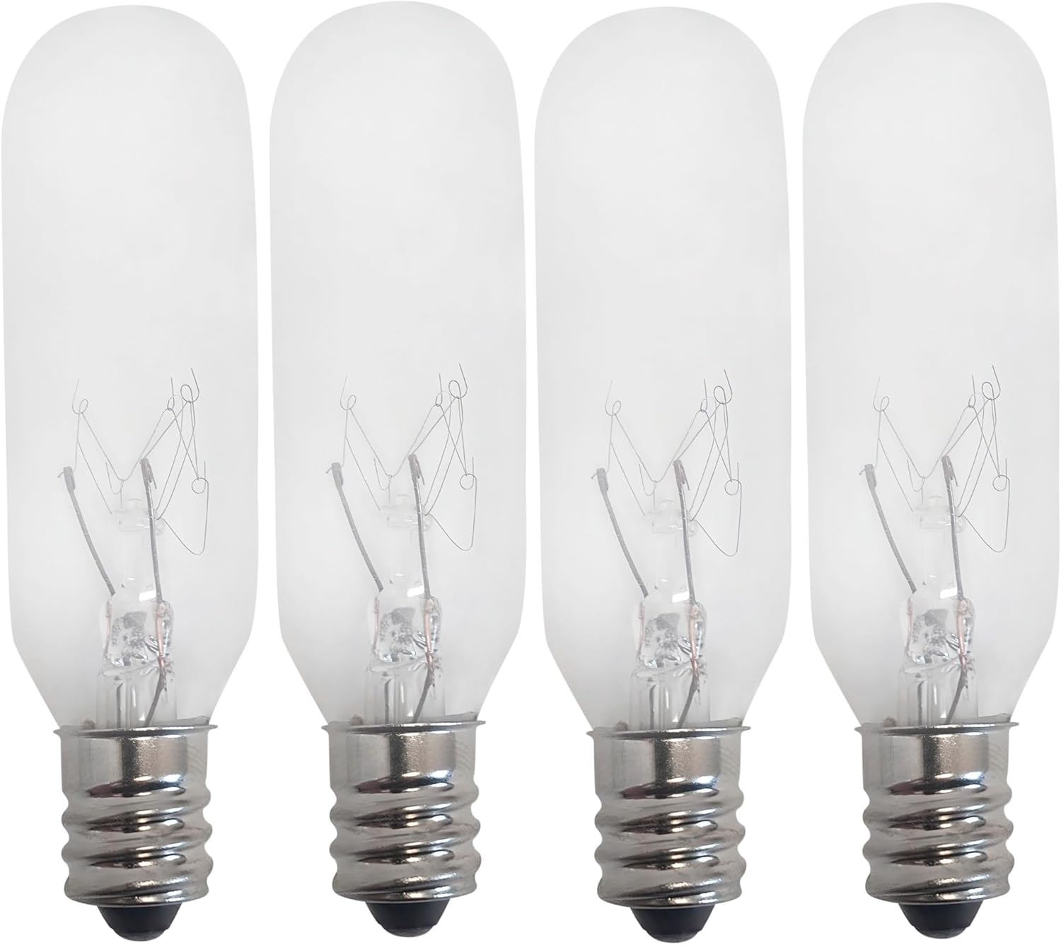 OCS Parts 7T6-130V-CS Light Bulbs | 4-Pack | 7W 130V T6 e12 Candelabra Base | Replacement Clear White Lamps