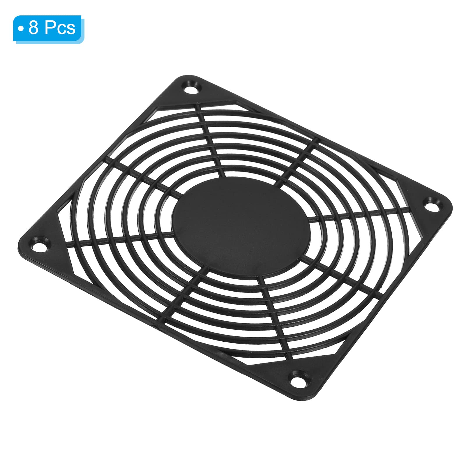 PATIKIL 120mm Ventola Filtro, 8pz ABS Plastica Ventilatore Griglia Protezione Protezione per Ventola Protezione Copertina Fai-da-Te, Nera