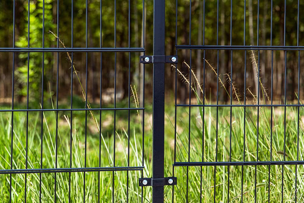 Home Deluxe - Ogrodzenie z podwójnym prętem antracytowym, dekoracja Tal - długość: 40 m wysokość: 80 cm kompletny zestaw - stal ocynkowana ogniowo - trwała powłoka proszkowa I płot ogrodowy, płot