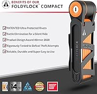 Vista 2 de Seatylock FoldyLock - Candado plegable compacto para bicicleta, galardonado y patentado, ligero, de alta seguridad, resistente, antirrobo, protector