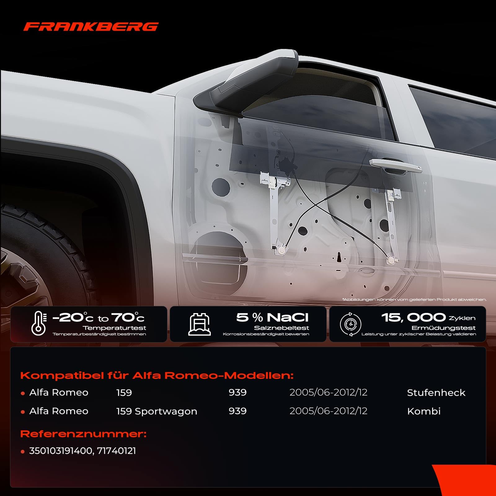 Frankberg Podnośnik okienny mechanizm podnośnika okna boczne okno uchwyt na okno silnik elektryczny podnośnik okien mechanizm podnośnika okiennego zamiennik # 350103191400