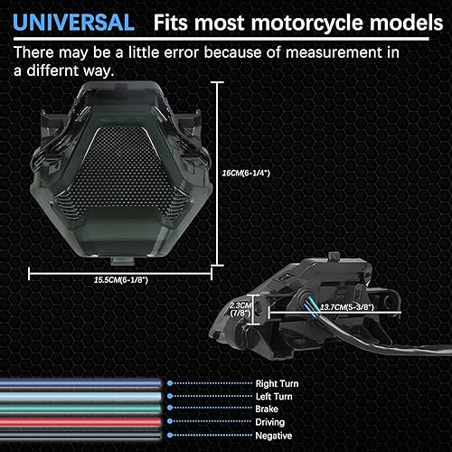 Miniatura 6 de JMTBNO Luz de freno para motocicleta con señales de giro LED, compatible con Yamaha YZF R3 R25 Y15ZR MT07 FZ07 LC150