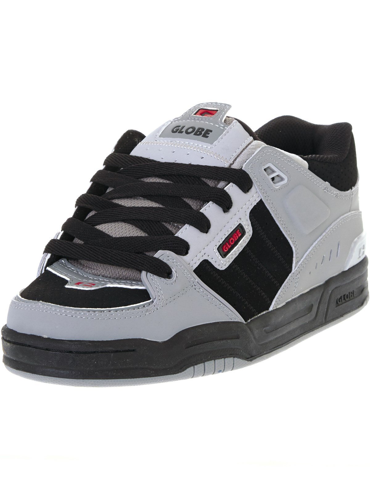 Globe Fusion Skateboard Shoes, Grey Grey Black Red, 10.5