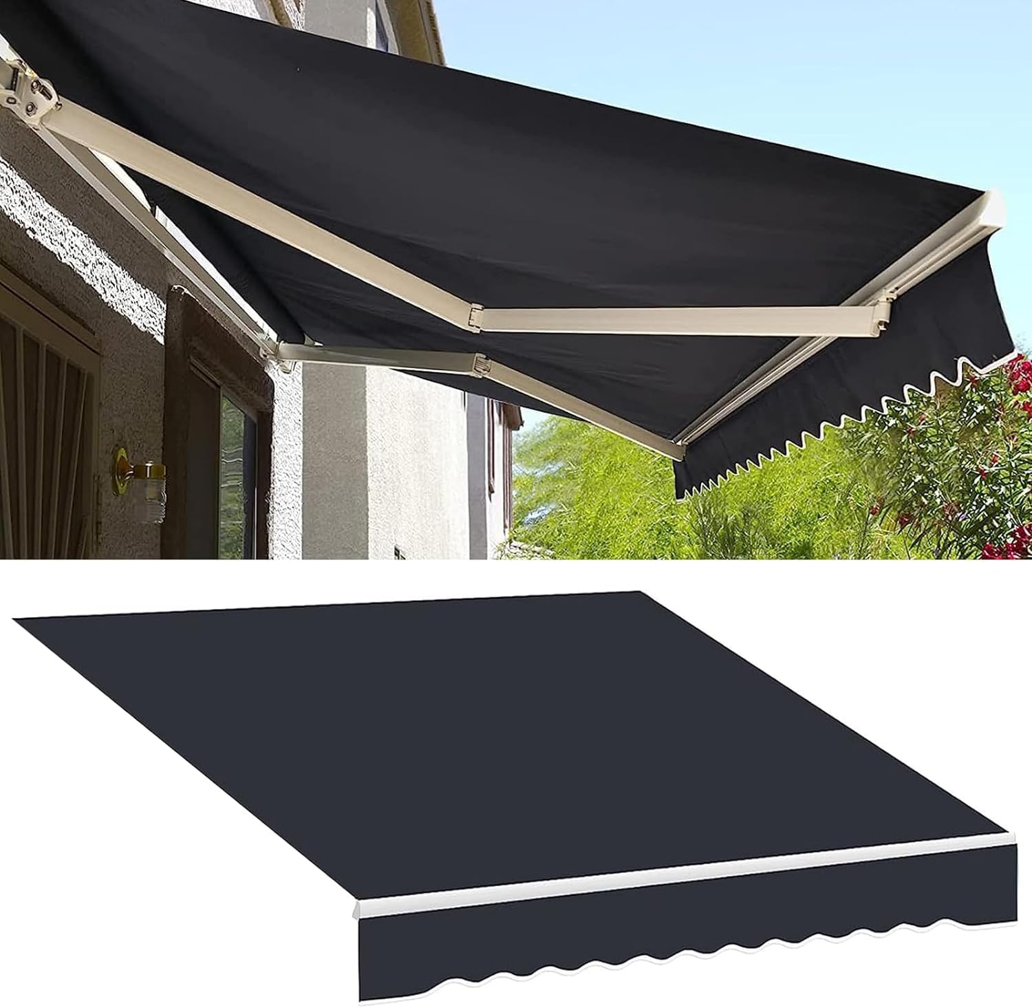 Toile de pare-soleil pour auvent extérieur afin de créer une ombre fraîche au jardin