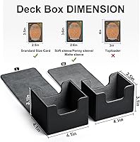 Vista 79 de ZLCA MTG YuGiOh - Caja de cartas para cartas intercambiables, MTG YuGiOh con capacidad para más de 100 tarjetas de una sola funda, caja