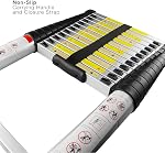 Stanz (TM) Échelle télescopique portable de 12,5 pieds, 12 marches, aluminium, multi-usages, non glissante, capacité de 330 lbs pour travaux intérieurs et extérieurs, VR