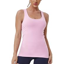 BUBBLELIME Womens Compression/Cotton Sleeveless Racerback Basic Crop Tank Tops Stretchy Casual Workout Yoga Sports Shirts