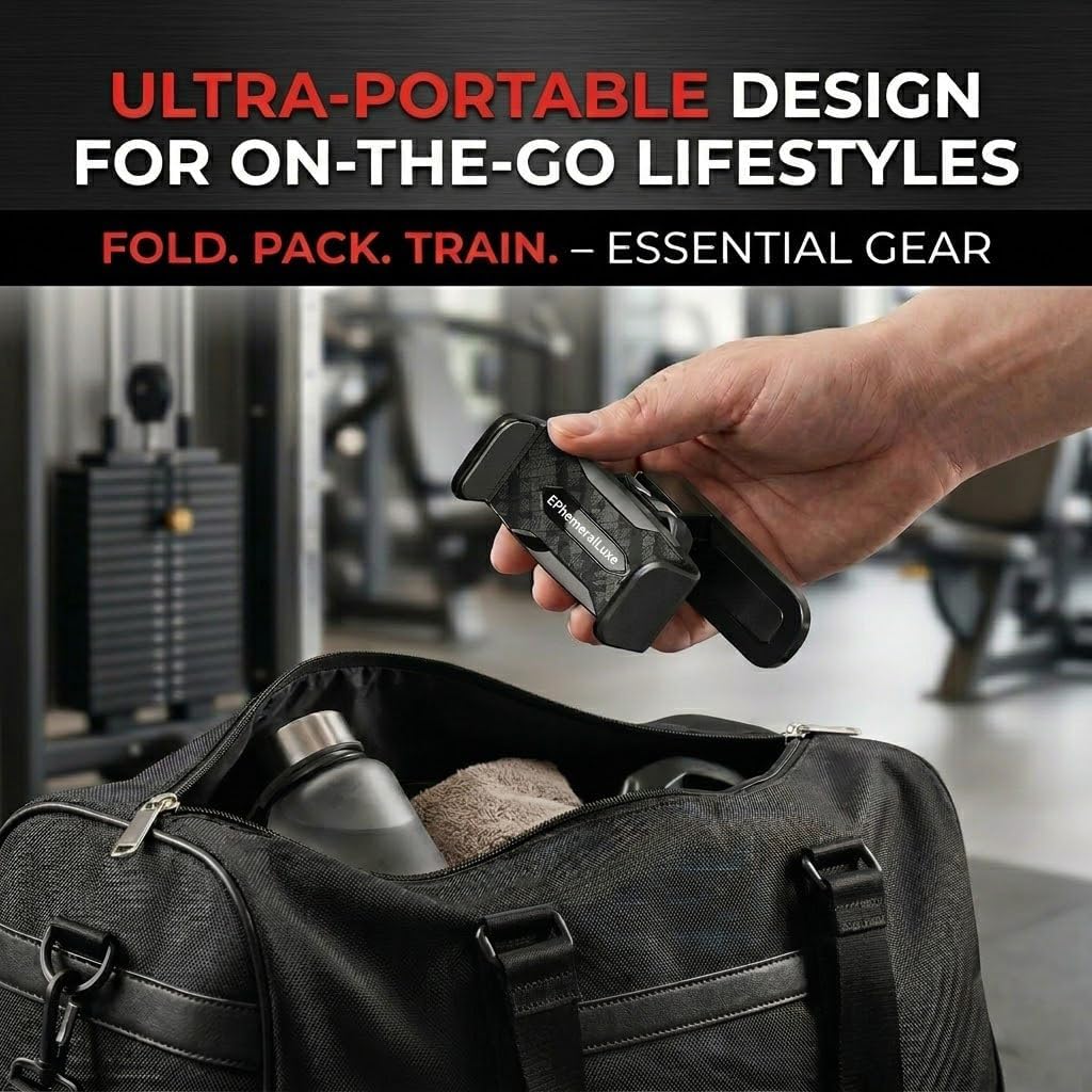 Gym Magnetic Phone Holder, 360° Adjustable Magnetic Phone Mount Attach to Metal Surface, Gym Magnet Phone Cradles Compatible with All 4.7-6.5" Smartphones