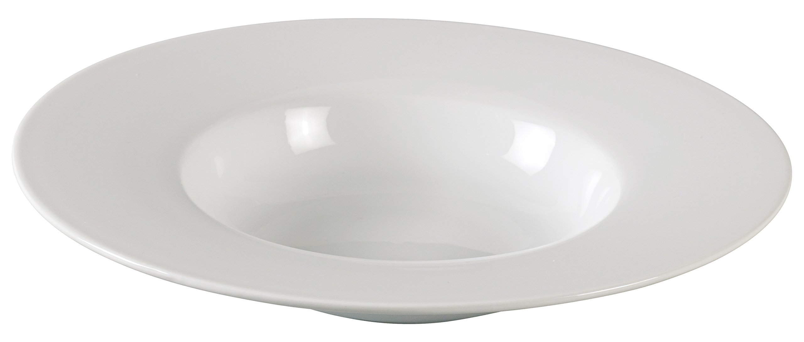 Yanco AC-613 ABCO Dessert Plate, 22 Oz Capacity, 13.5" Diameter, Porcelain, Super White, Pack of 6