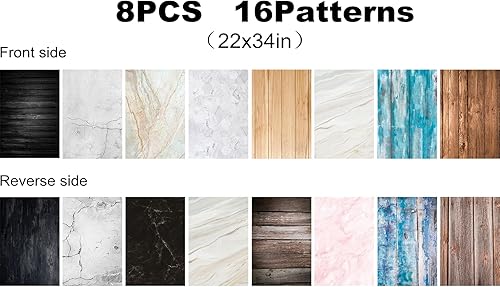 Miniatura 2 de Products - Telón de fondo para fotografía con soporte de fondo en forma de T  22 x 34 pulgadas reutilizable  Fondo para fotografía de alimentos