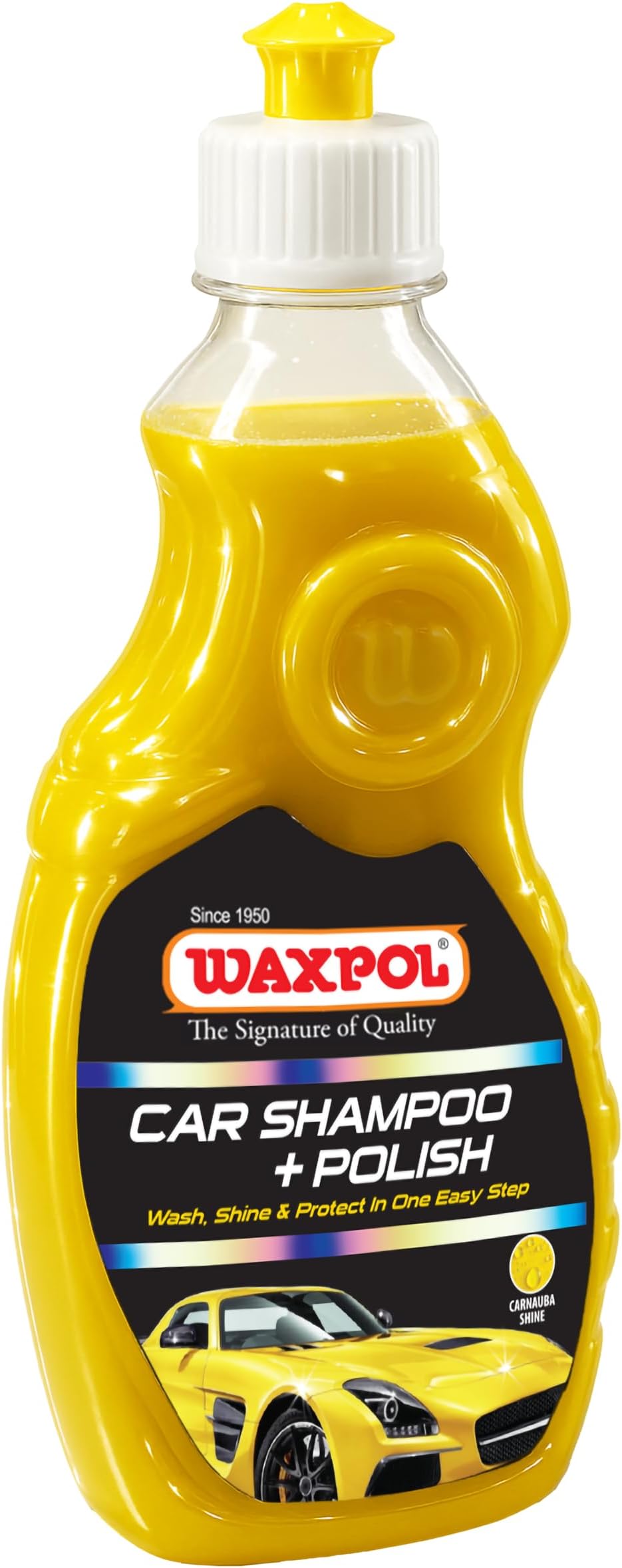 Car Shampoo + Polish Wash & Wax | pH Balanced Concentrated Formula| High Gloss Wet Shine | Smooth Finish | No Water Spots| Snow Foam Car & Bike Wash 300 ml