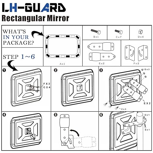 Miniatura 33 de Espejo convexo de 24 pulgadas para exteriores, espejo de seguridad para entrada de automóvil, espejo de tráfico de policarbonato de 24 pulgadas