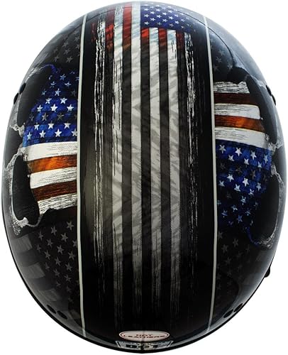 Miniatura 4 de Milwaukee Leather Hot Leathers HLD1042 - Medio casco de calavera aprobado por DOT para hombres y mujeres, color negro brillante, talla S