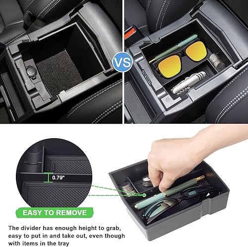Miniatura 3 de JKCOVER Bandeja organizadora de consola central de diseño mejorado compatible con Subaru Forester 2024 2023 2022 2021 2020 2019, caja de