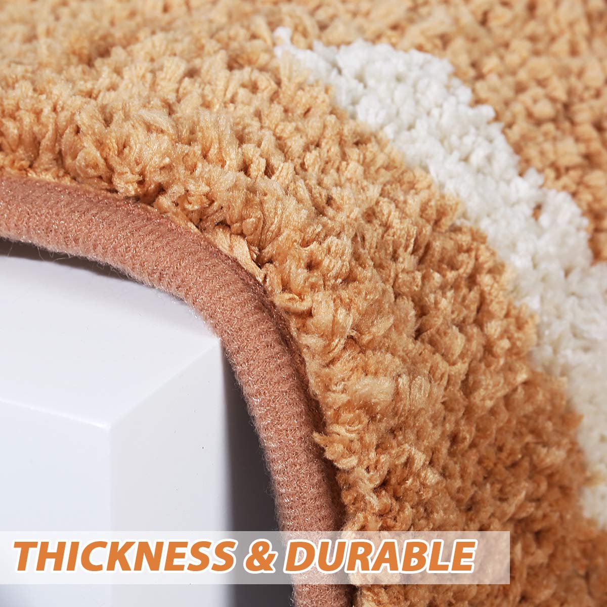 Ankah Dusche, Badewanne, Badematte, Badezimmerteppich, rutschfest, saugfähig, weiche Matte für Badezimmer, Bezauberndes Katzen-Motiv, Badematte, Türvorleger, Trockenteppich, 45,7 x 66 cm, Khaki