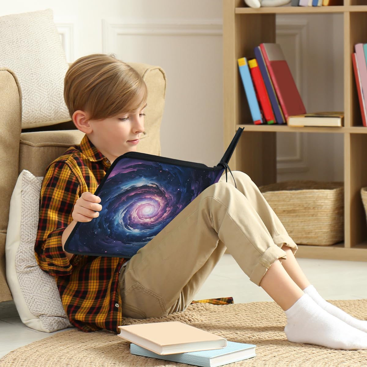 Mexpekil Space Cloud Galaxy - Raccoglitore di carte con 9 tasche con 50 pagine a caricamento laterale, per 900 carte, con cerniera, impermeabile, porta carte