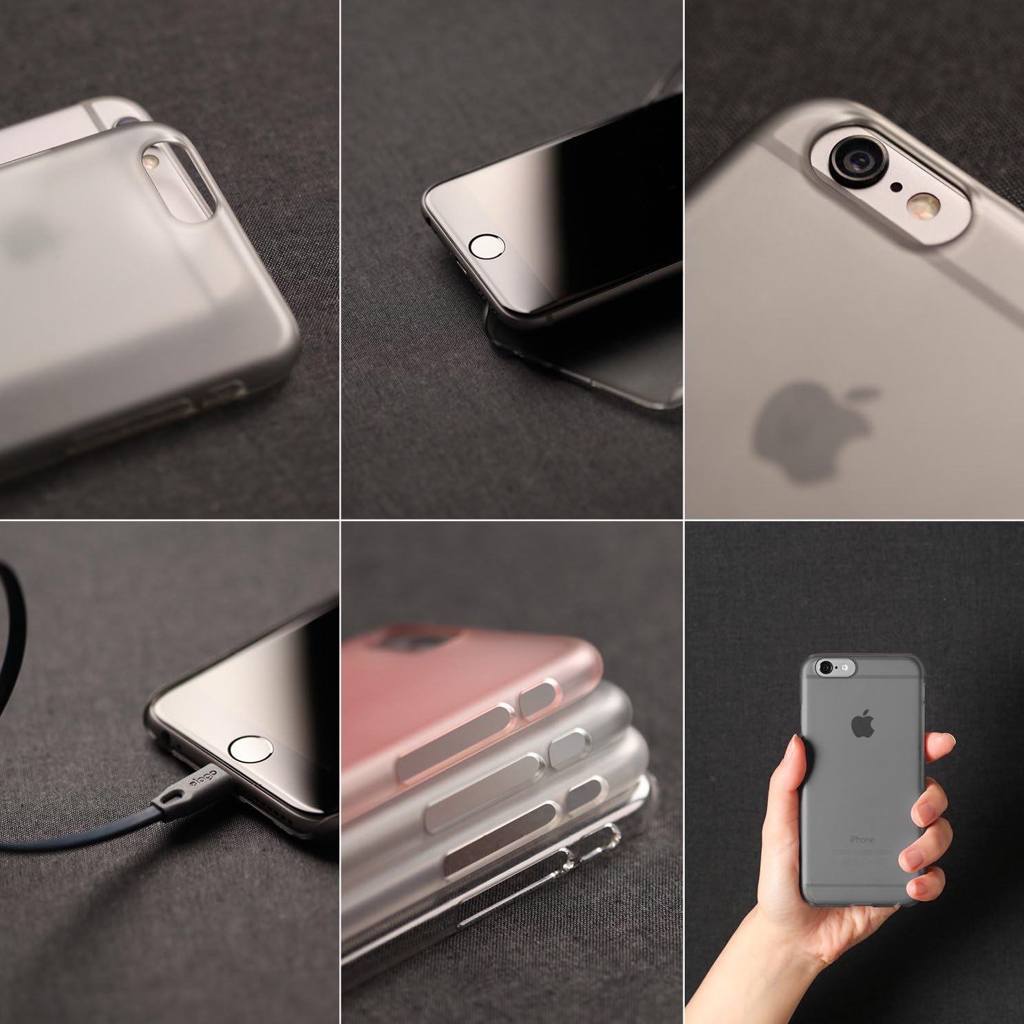 iPhone 6S Case, elago [Slim Fit 2][Frosted Dark Gray] - [Light][Minimalistic][True Fit] - for iPhone 6/6S