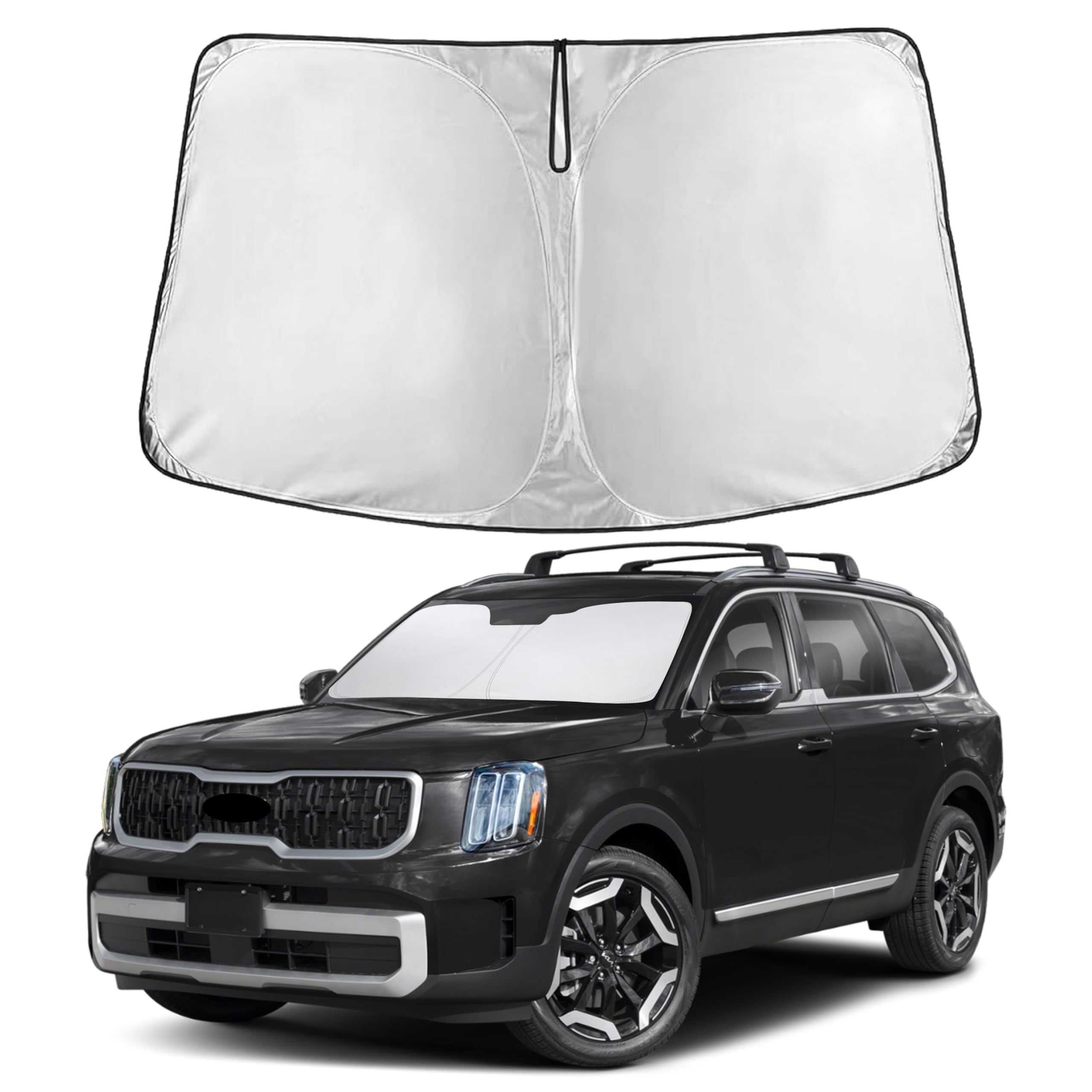 EcoNour Windshield Sun Shade Compatible for Kia Telluride 2020-2024 2025