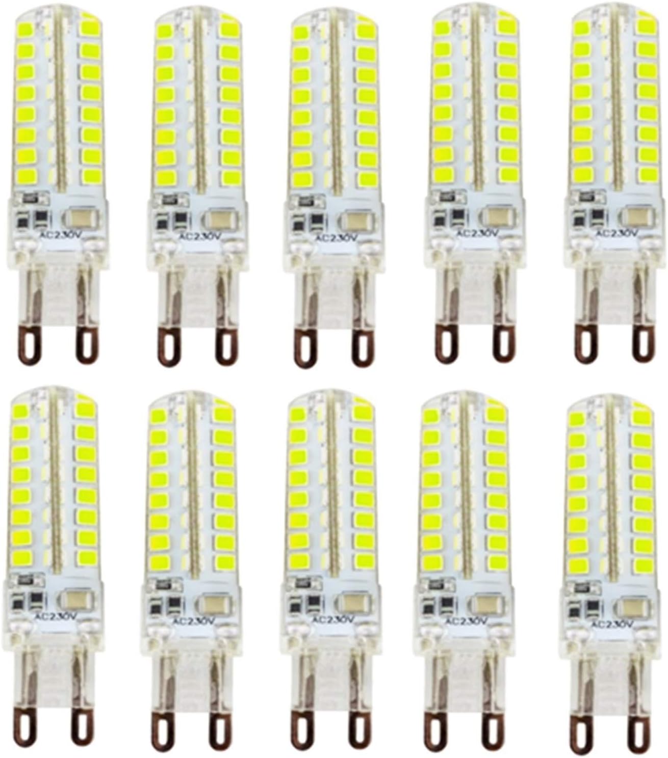 G9 LED Bulbs, for Home Ceiling Lights (Pack of 10) (Color : Cool White)