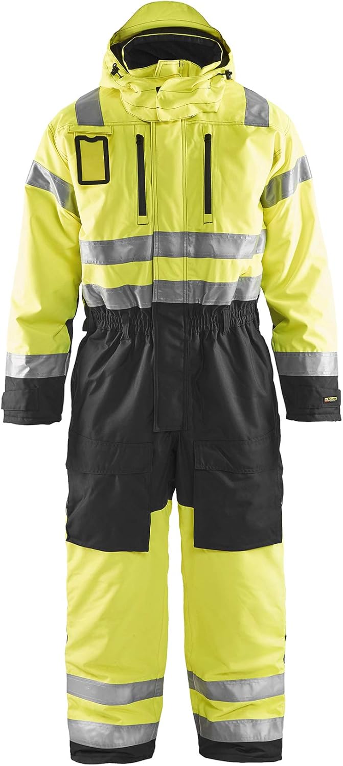 Blakläder high visibility winter overalls"High-Vis" class 3, 1 piece, C54, orange/navy blue, 676319775389C54.