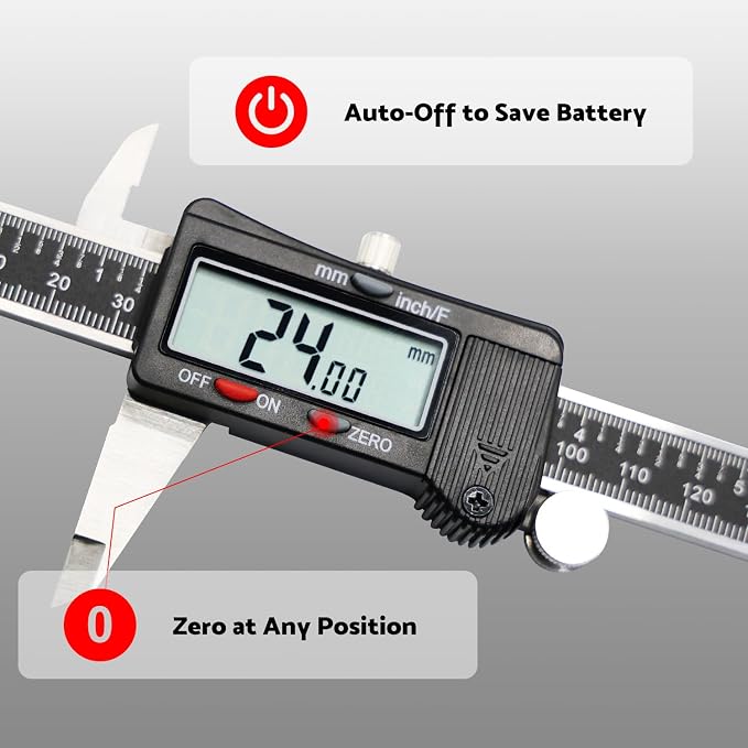Calibrador digital S&F STEAD & FAST 6 pulgadas acero inox. miniatura 6