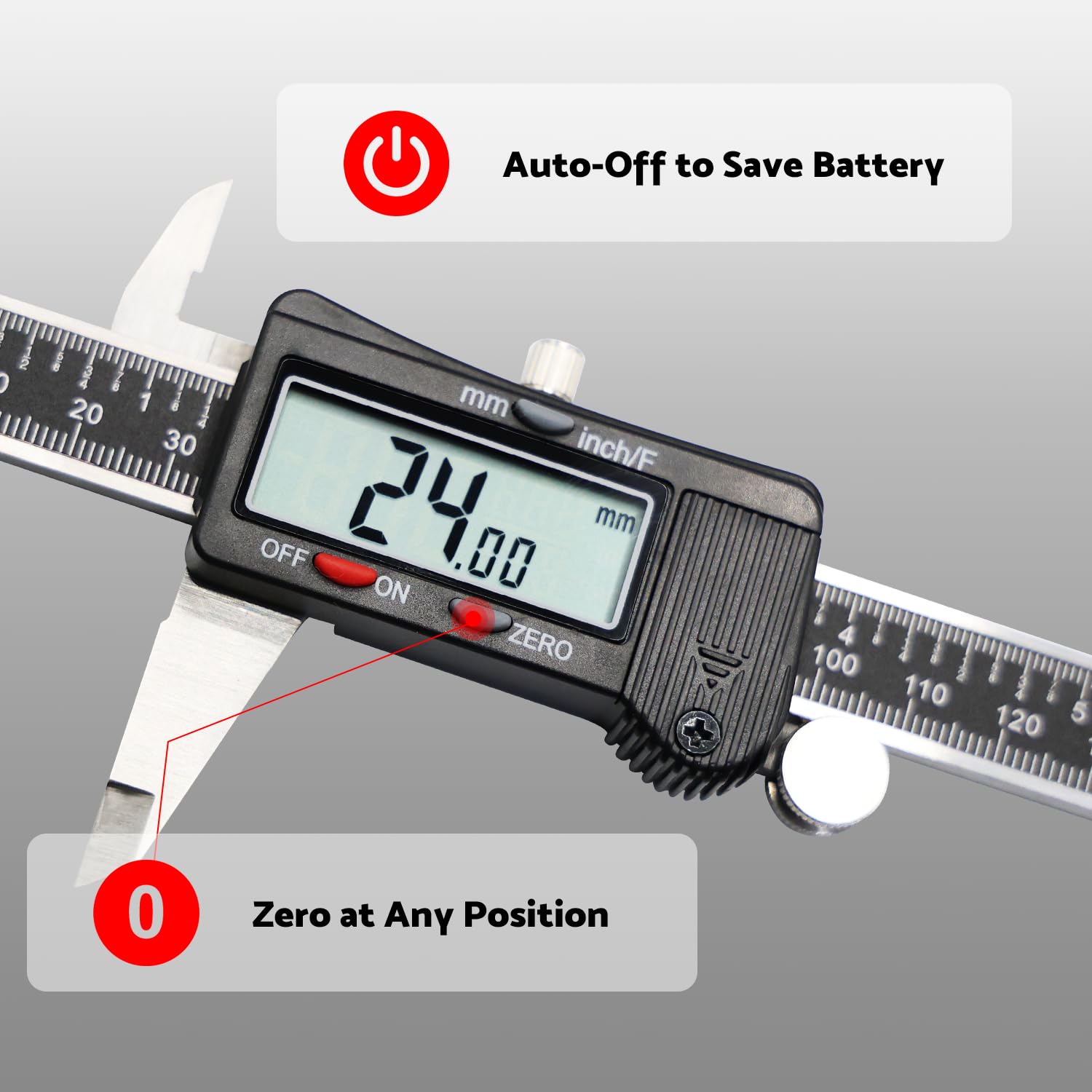 Calibrador digital de 6 pulgadas