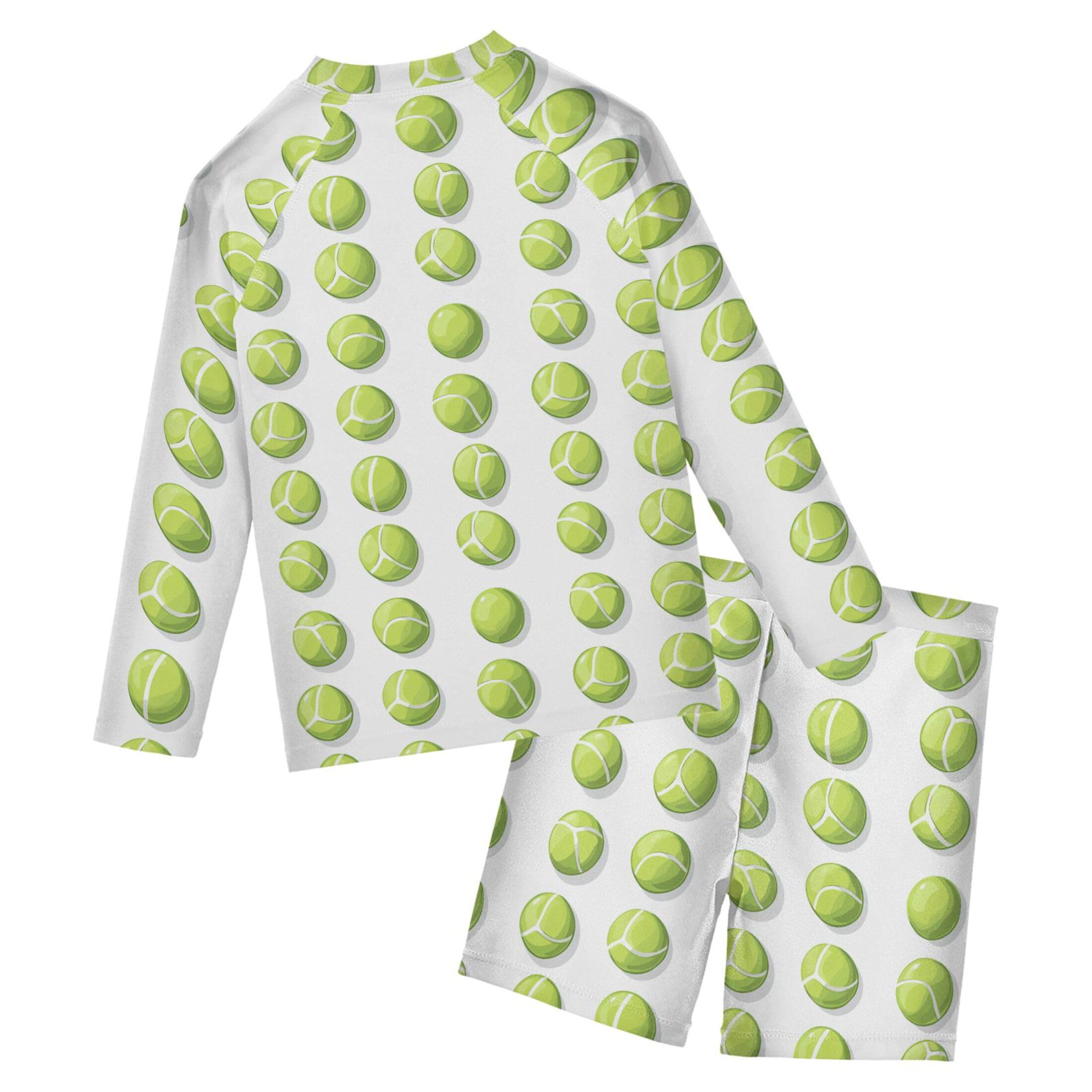 Baseball Sports Boys Rash Guard Swimsuits Set for Boys Long Sleeve Swim Shirts Bathing Suits with Trunks B0404863