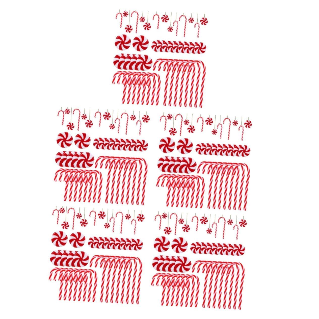 5 Juegos Colgante De Decoración para Árbol De Navidad. Póster Decoraciones De Bodas Colgantes Navideños Manualidades Navideñas Adorno De Bastón Colgante De Navidad 60 Piezas * 5 MAGICLULU
